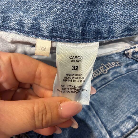 Favorite Daughter The Carly Shortie Cargo Jeans in Highway Sz 32 Petite - Picture 7 of 12